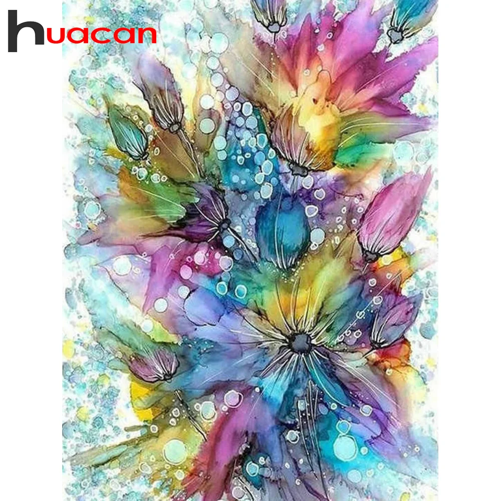 Набор для алмазной вышивки Huacan полноразмерная мозаика с цветами 5D абстрактная