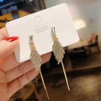 new tassel leaf earrings earing women womens jewelry with free shipping gift to girlfriend korean fashion decorations for girls