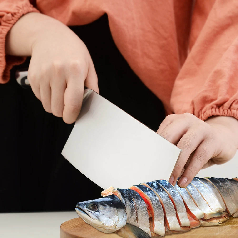 SOWOLL 4CR14 Нержавеющая сталь сербский Кухня Ножи 7 дюймов Тесак разделочные мясника