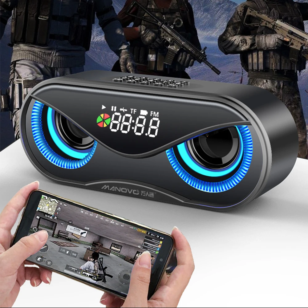 SPASH Bluetooth динамик светодиодный беспроводной громкий 3D объемный звук FM радио