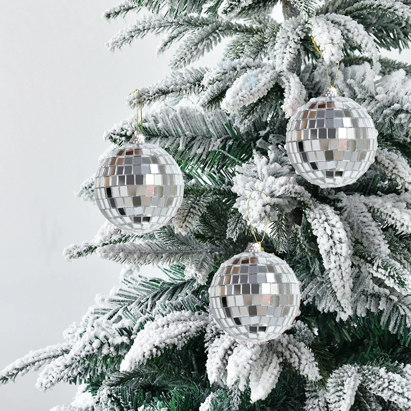 

3/5/6cm Mirror Disco Christmas Ball Christmas Tree Hanging Reflective Glass Ball Pendants for Home New Year Wedding Party Decor