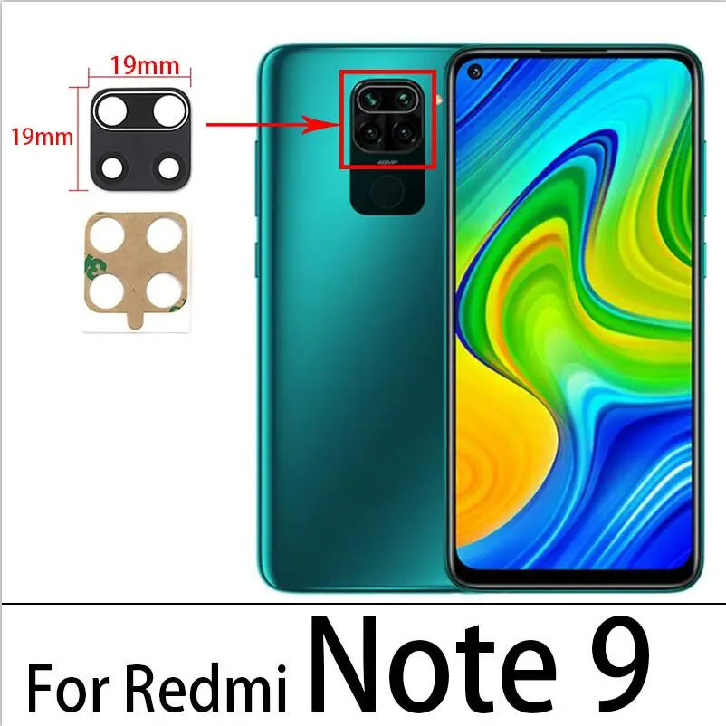 Для Xiaomi Redmi Note 8T 9S 9 7 6 5 5A 6A Pro Plus S2 Mi 10T Lite задняя камера стеклянная крышка объектива