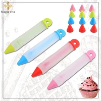diy cake decorating cream pen tools silicone food chocolate writing mold cookie icing piping pastry nozzles baking for kitchen
