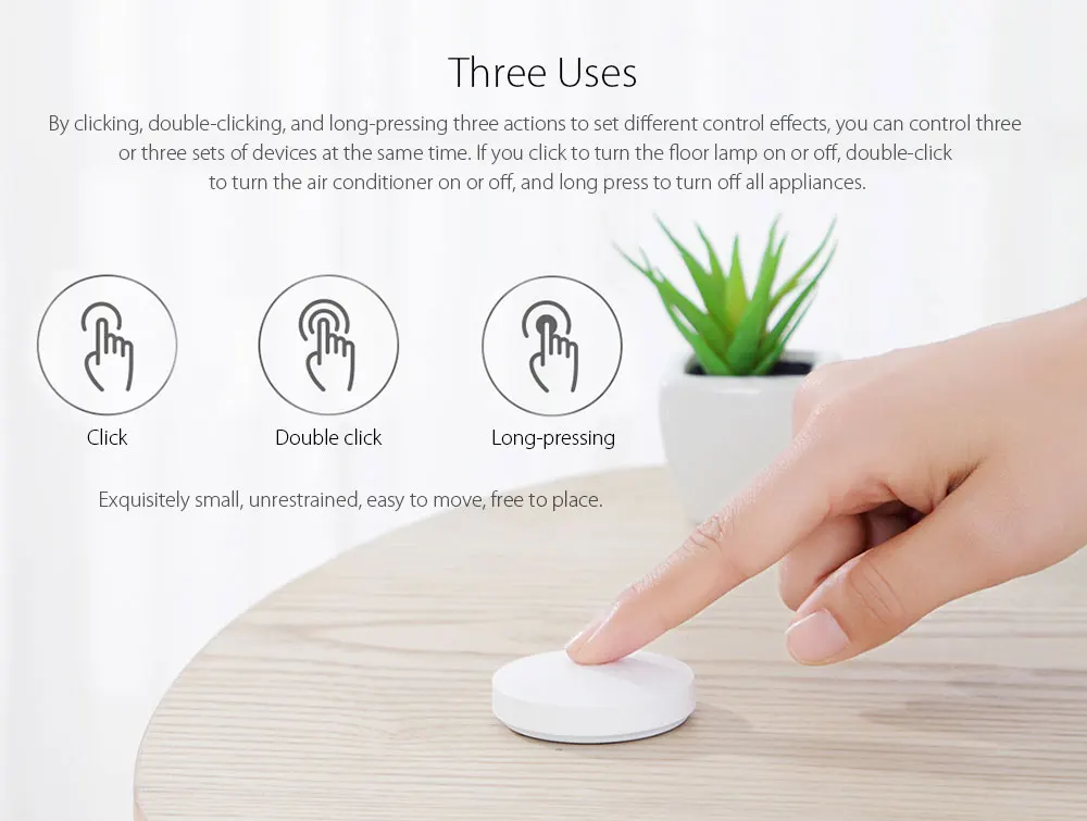 Aqara Mijia Wireless Switch Smart Bluetooth Zigbee Connection Switch Intelligent Home Security Equipment Work With Mi Home APP