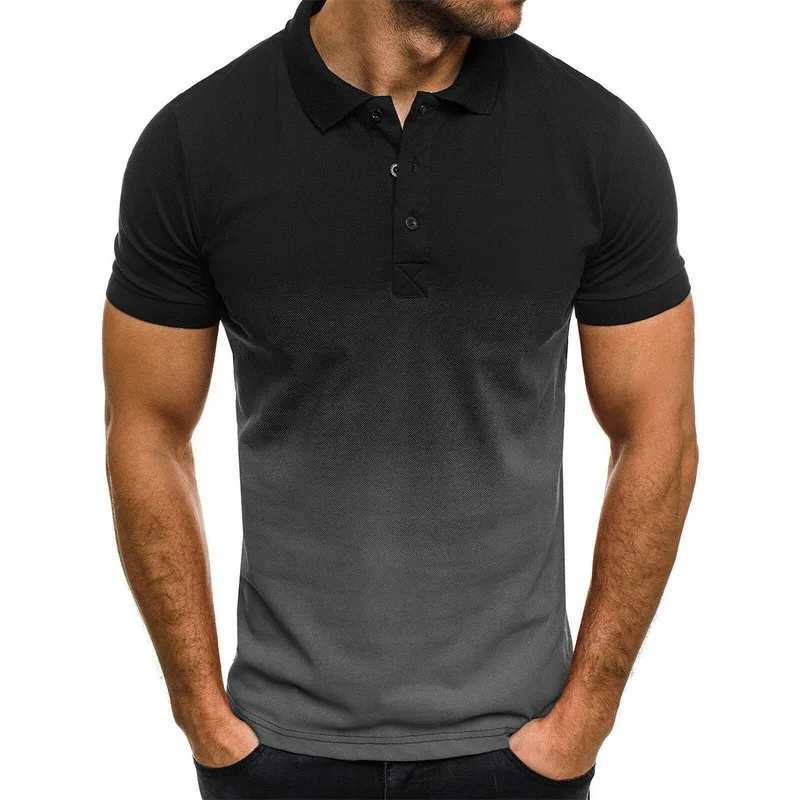 

Men Shirt Short Sleeve Contrast Color New Clothing Summer Streetwear Casual Fashion Tops Latest Version Kinds Color 510230