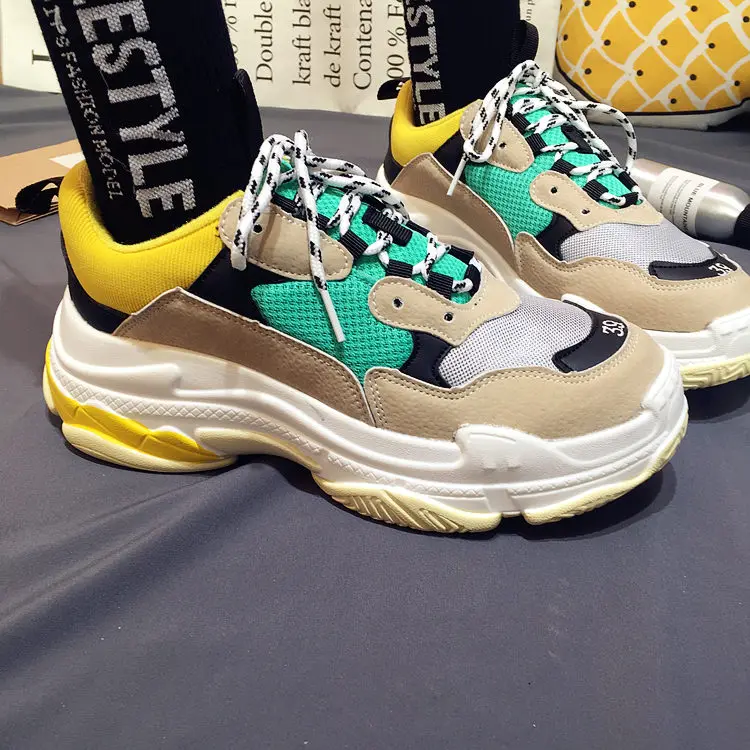 Men Sneakers Casual Dad Shoes Chunky Breathable Lightweight Comfortable Training Fashion Tenis | Обувь