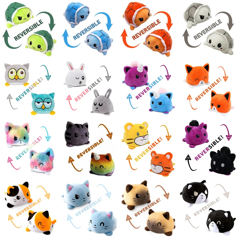 Милая плюшевая Двусторонняя игрушка осьминог черепаха кошка Гато подарок на