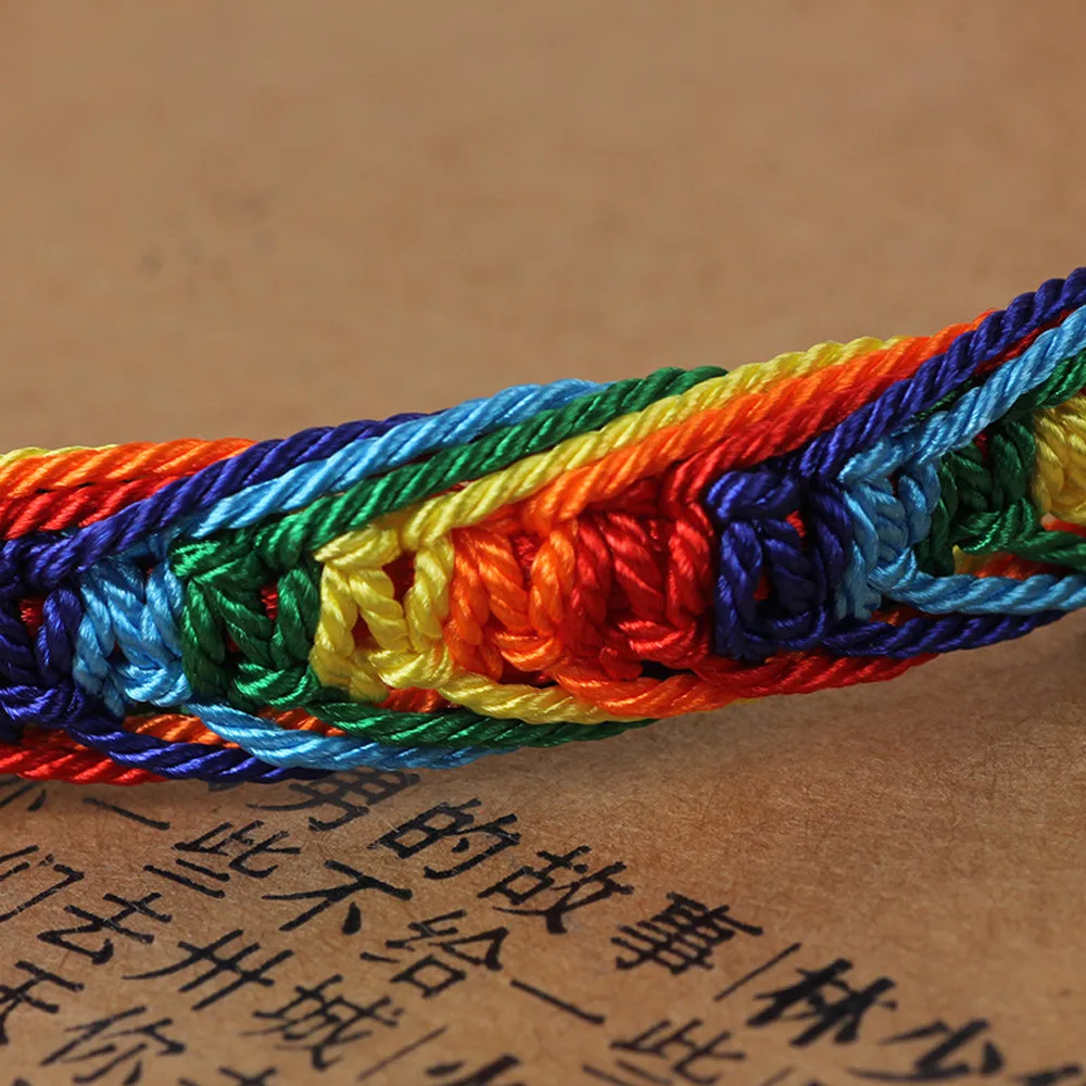 Плетеная тесемка Браслет нитка ЛГБТ Прайд радуга для лесбиянок 2019|Цепочки и