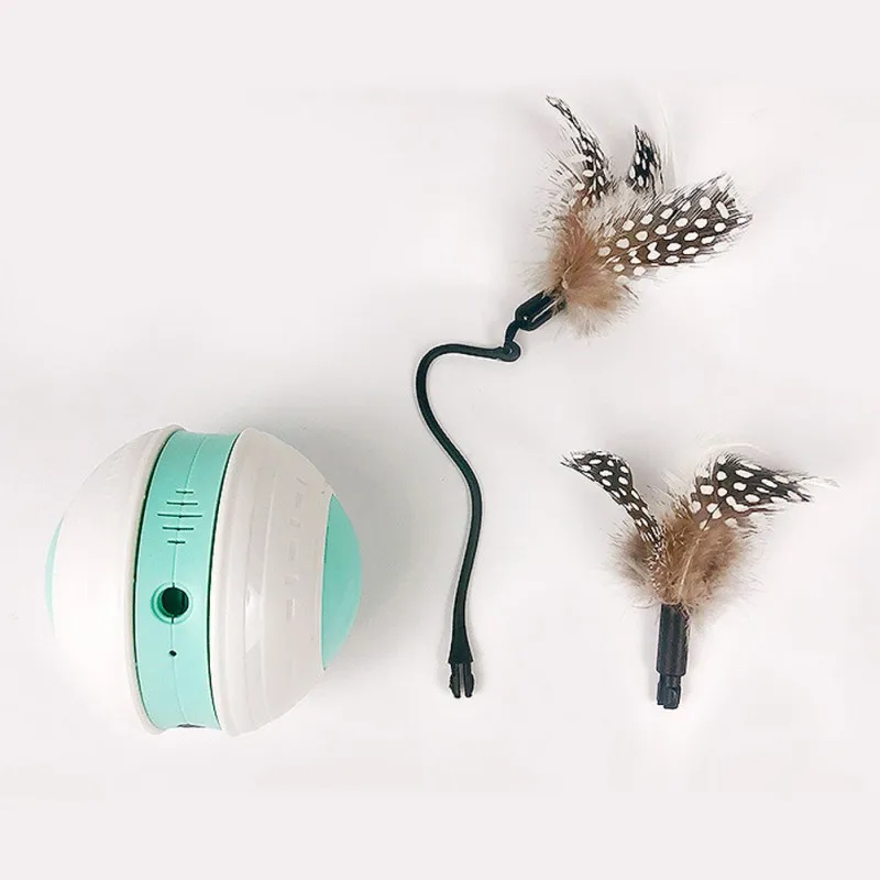 

Automatic Cat Toy Rolling Ball Tumbler Sound Colorful LED Cat Toys Interactive Electric Cat Stick Toy Balance Car Kitten Toys 0