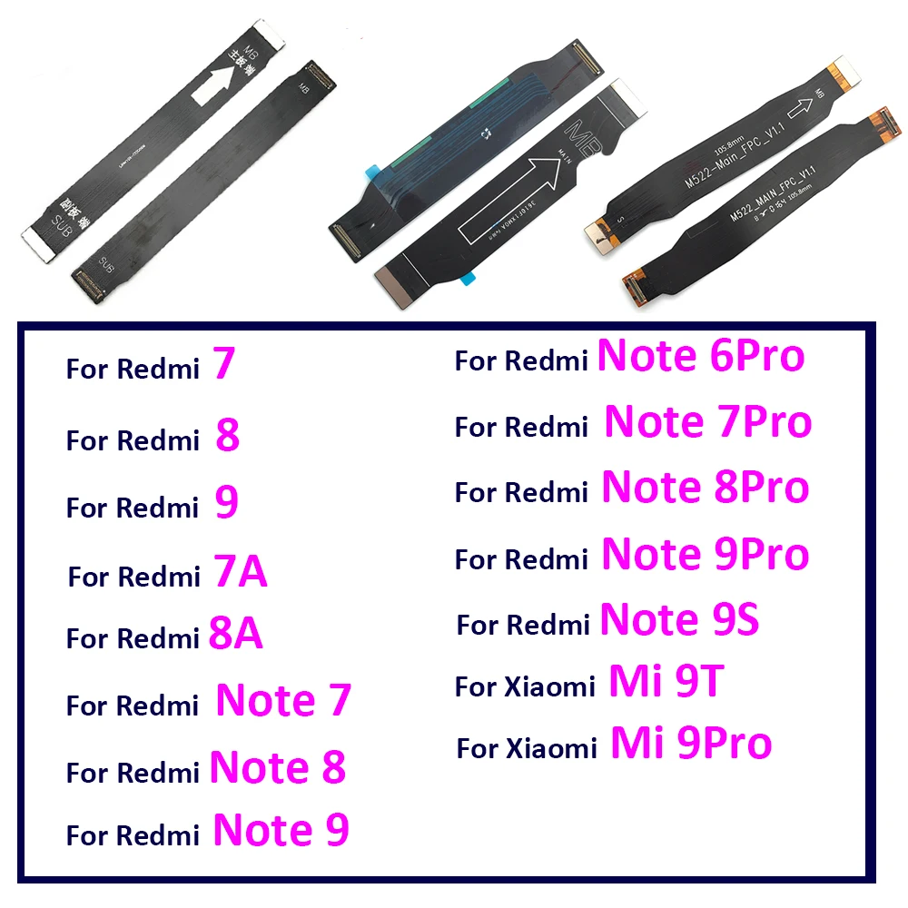 Материнская плата разъем гибкий кабель лента для Xiaomi Redmi 7 8 8A 9 Note 5A Prime Y1 Lite 6 Pro 9S Mi9