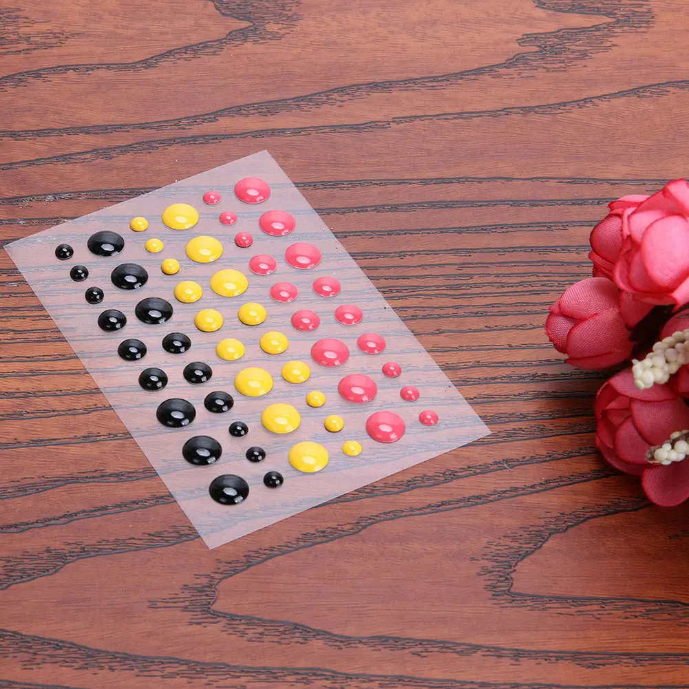 54 шт./упак. эмаль точка Стикеры сахара декоративная обсыпка самоклеящаяся смолы