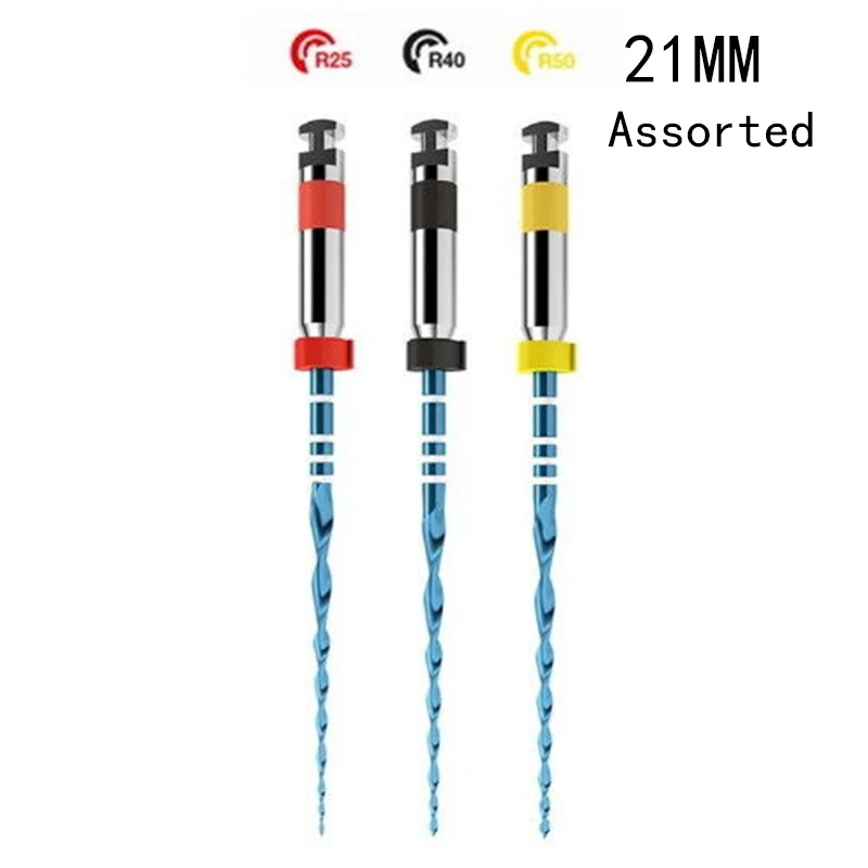 21MM Assorted Reciproc файл Стоматологическая синяя термообработка 6 шт. R50 21 мм стоматологическая медицинская для стоматолога Endo инструменты для лечения - Цвет: 21MM Assorted