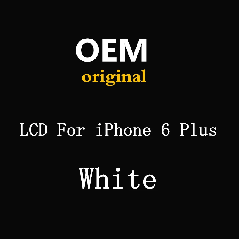 For 6 Plus White OEM ЖК-дисплей сенсорный экран для iPhone 6 6plus 6s plus 7 черный белый сборка Замена с инструментами - Цвет: For 6 Plus White