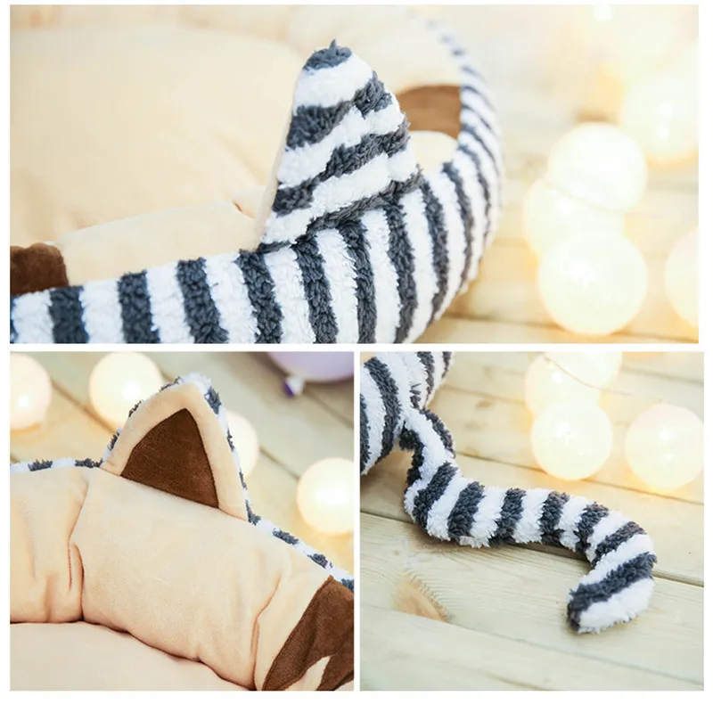 

Round Plush Cat Bed House Soft Short Plush Cat Bed Round Pet Dog Bed For Small Dogs Cat Nest Winter Warm Sleeping Bed Puppy Mat