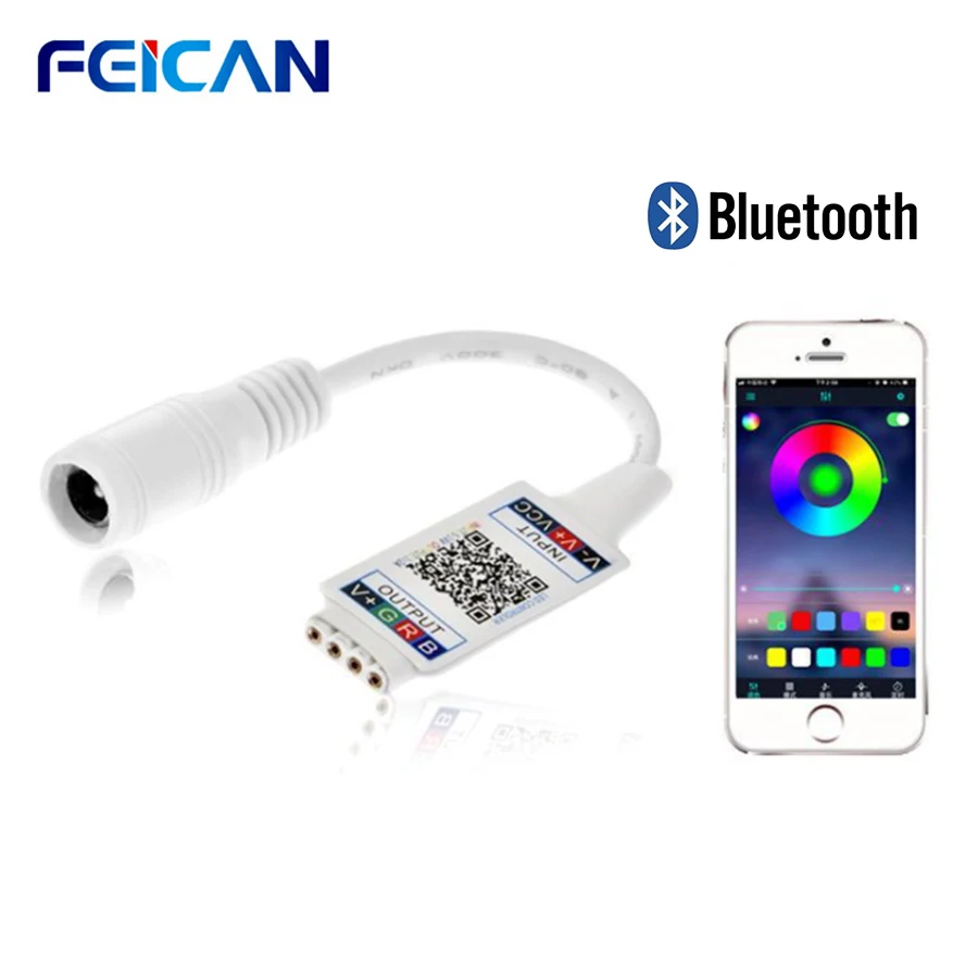 

Mini LED RGB Controller DC 5V 12V 24V Bluetooth Music Sync Control Light for LED Strip Smart Easy To Install