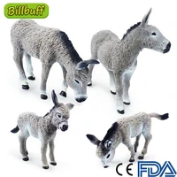 simulation wil animals models pvc action figures grey look up donkey deer collection dolls toys for children gift decoration toy