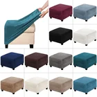 Бархатные чехлы для табуретов, подходят для квадратных стульев и подножек, моющиеся съемные Защитные чехлы для дивана