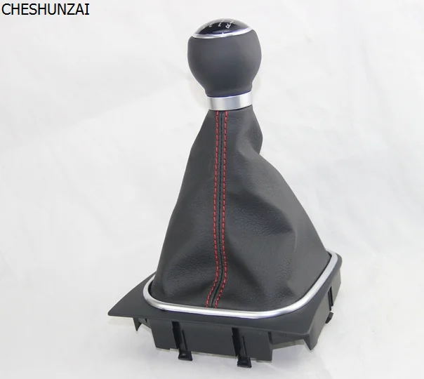 CHESHUNZAI Натуральная кожа ручной файлы черный стежка чехол для рычага переключения