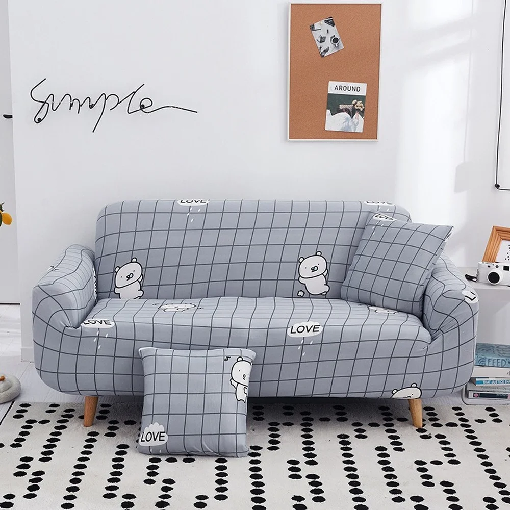 

1/2/3/4-Seater Sofa Slipcover Elastic Sofa Covers For Living Room Funda Sofa Chair Couch FREE GIFT 1PCS Cushion Cover Home Decor