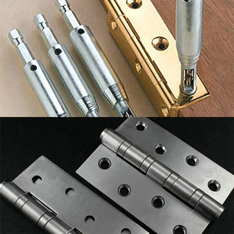 

1set Center Drill Bit Set 5 PCS Self Centering Hinge Tapper Core Drill Bit Set & 2 Pack Automatic Drill Center Punch