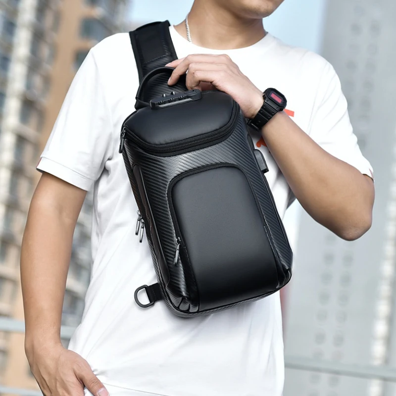 

Waist Bags Men Backpack Sling Bag Crossbody Backpack Shoulder Daypack Rucksack for Men USB Anti-Theft Men'S Chest Bag De Pecho