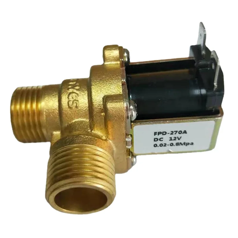 Горячий DC 12V DN15 G1/2 латунный Электрический Соленоидный клапан нормально закрытый