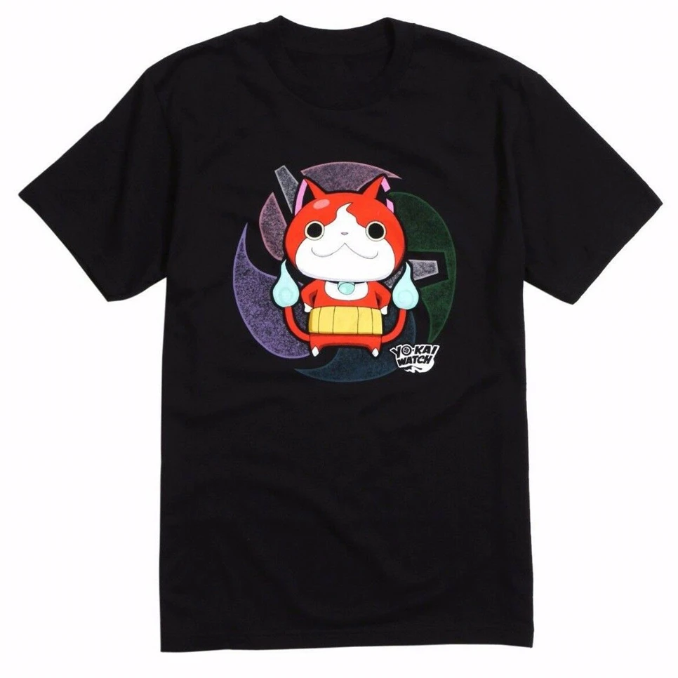 Аниме Йо КАИ Yokai Watch Jibanyan Character t shirt Nwt 100 аутентичная летняя стильная