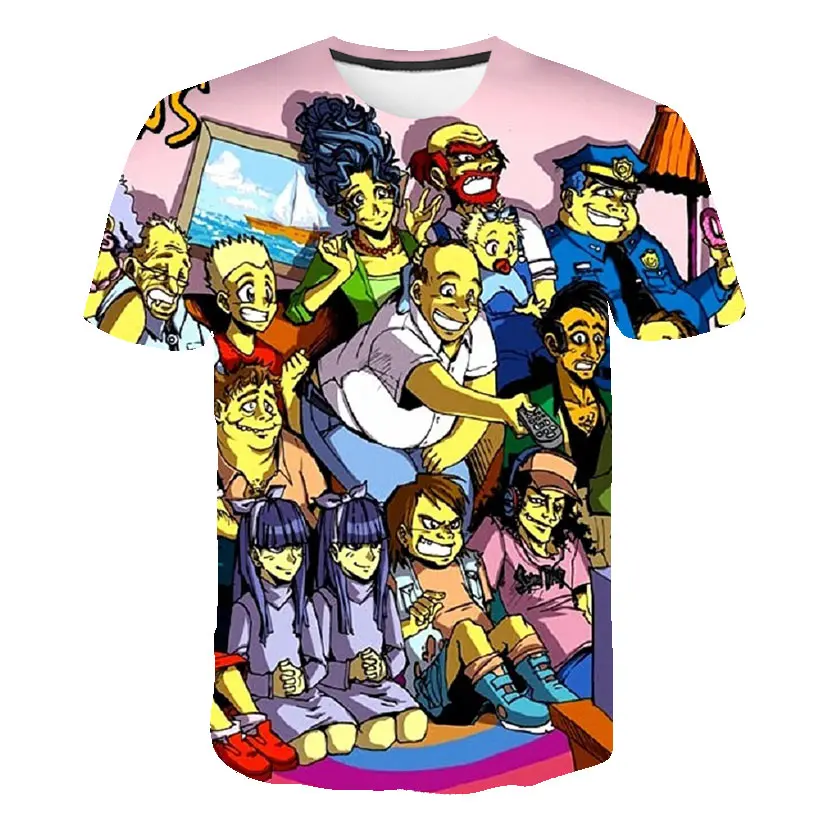 Футболка с объемным аниме детская футболка принтом Симпсона Повседневная