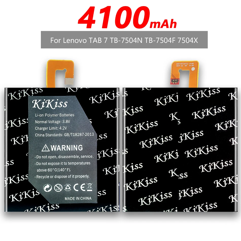 

Original KiKiss High Capacity 4100mAh L16D1P33 Battery for Lenovo TAB 7 TAB7 TB-7504N TB-7504F 7504X Tablet Batteries
