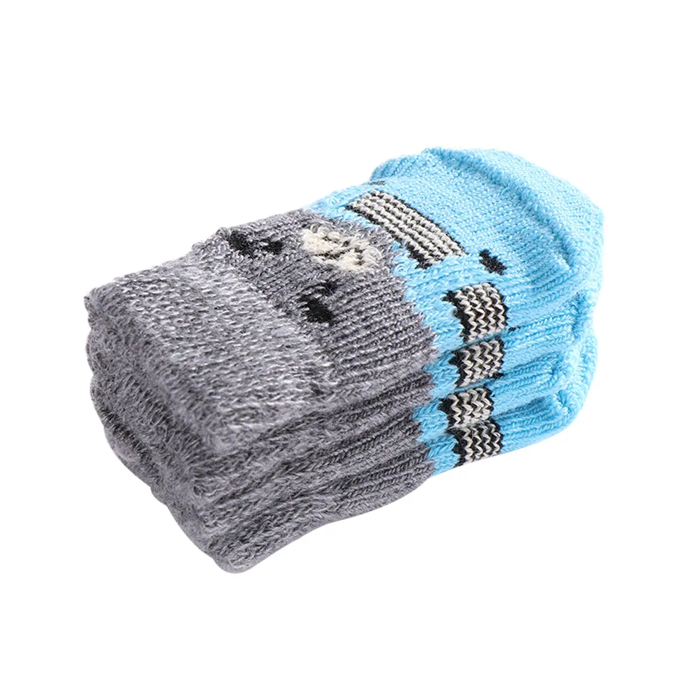 Симпатичная собака-щенок обувь нескользящие вязаные носки для маленьких собак и