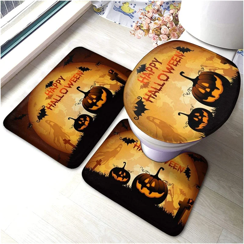 

Carpet mat 3 pieces non-slip bathroom rug coarse pile shower mat washing machine can be washed for living room office home
