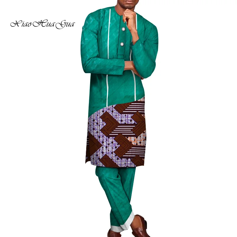 Традиционная африканская одежда для мужчин в африканском стиле комплект из