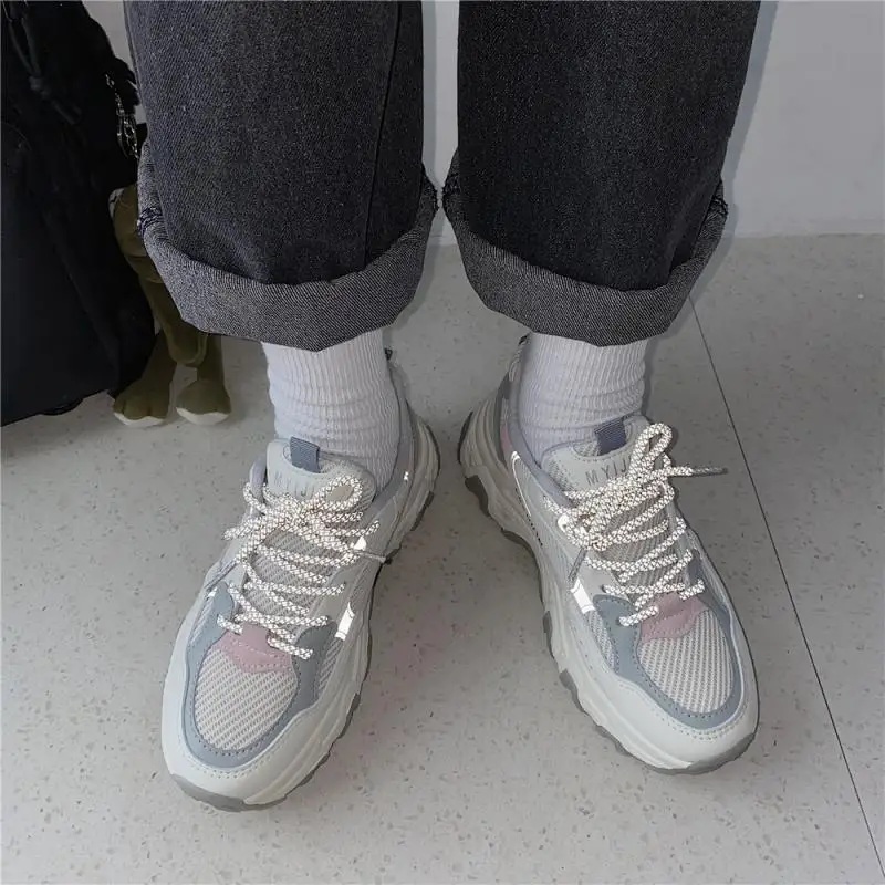 

Reflective Running Shoes Woman Fashion Designer Shoes Women Casual Sneakers Woman Shoe Chunky Sneakers Women's Footwear Platform