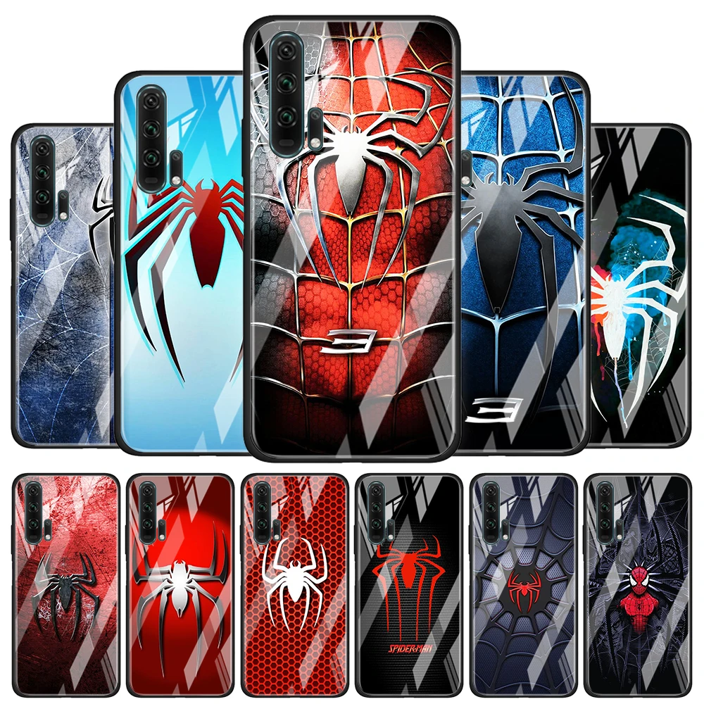 

Spider Marvel Cool for Honor 30 20 10 9X Pro Plus Lite 8X Huawei Y8P Y6P Y5P Y9 Y7 Y6 2019 Tempered Glass Phone Case