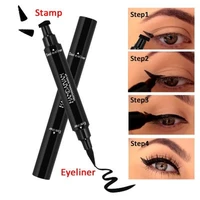 handaiyan eyeliner double head black long lasting eye liner pencil eyeliner tail seal waterproof smudge proof cosmetic 1 pcs