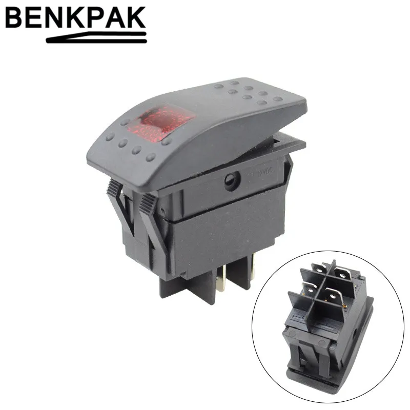 Водонепроницаемый 12V 220V 20A кнопочный переключатель ВКЛ/ВЫКЛ 4 Pin