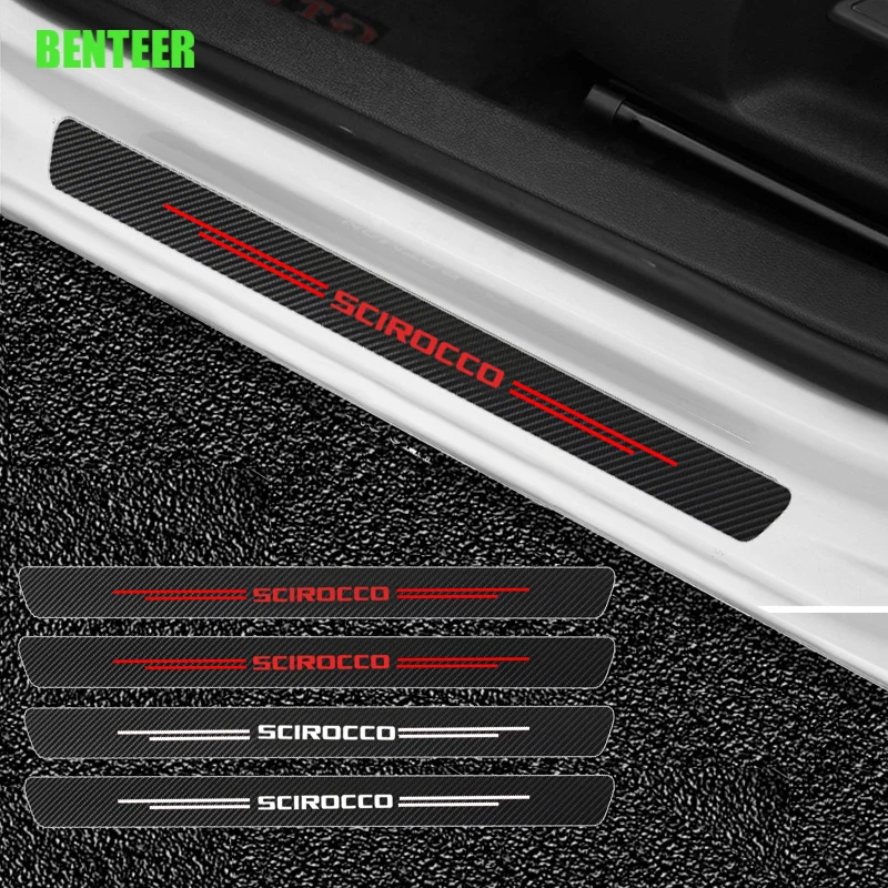 

2pcs Carbon Fiber Car Door Protection Sticker For Volkswage Scirocco