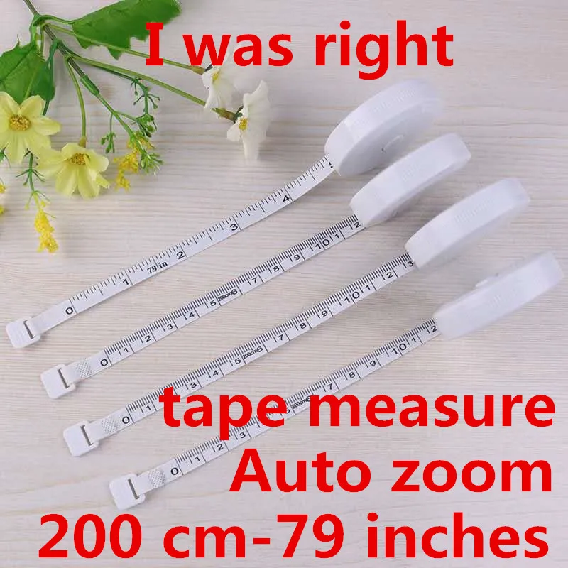 200cm / 79 Inch Thermal Tape Measure Portable Retractable Ruler Child Height Ruler Cm Tape Measure Sewing Measuring Tool
