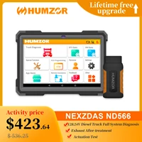 humzor nd566 heavy duty truck diagnostic scanner engine abs airbag dpf odometer adjustment full system diesel obd diagnostic