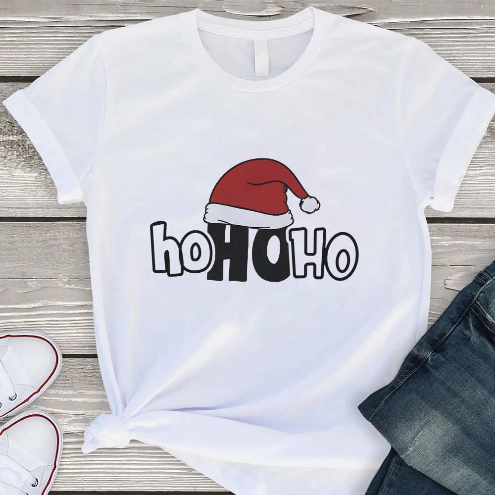 Новинка футболка MUMOU с рождественской шапкой женская уличная одежда в стиле