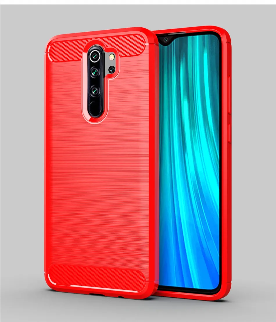 Whyes Мягкий силиконовый чехол для Xiaomi Redmi Note 8 Pro из углеродного волокна противоударный чехол из ТПУ для Xiaomi Redmi Note 8 Pro Чехол