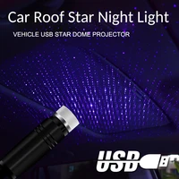 1pcs led car roof star night light projector atmosphere galaxy lamp usb decorative lamp adjustable multiple lighting effects 5v