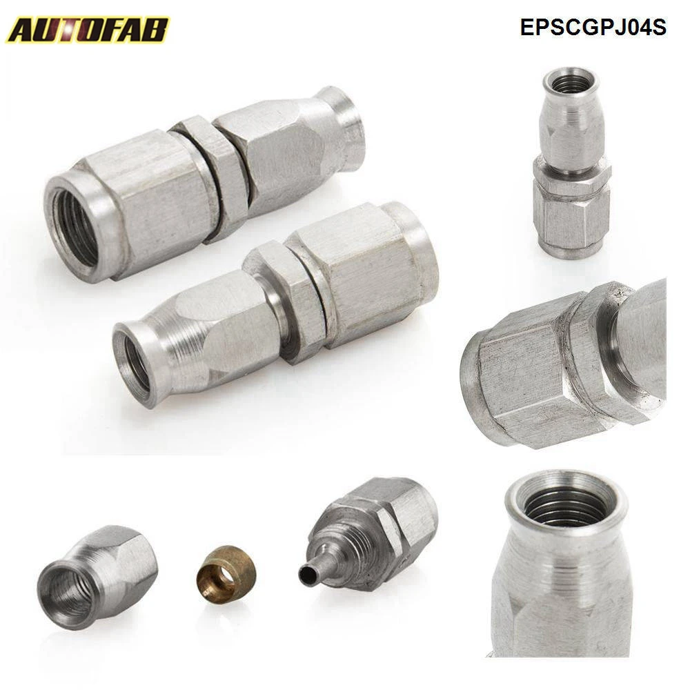 

EPMAN 1PC AN -3 Hose Stainless Steel Straight Brake Swivel Hose Ends Fittings For Car Auto Motorcycle EPSCGPJ-AF