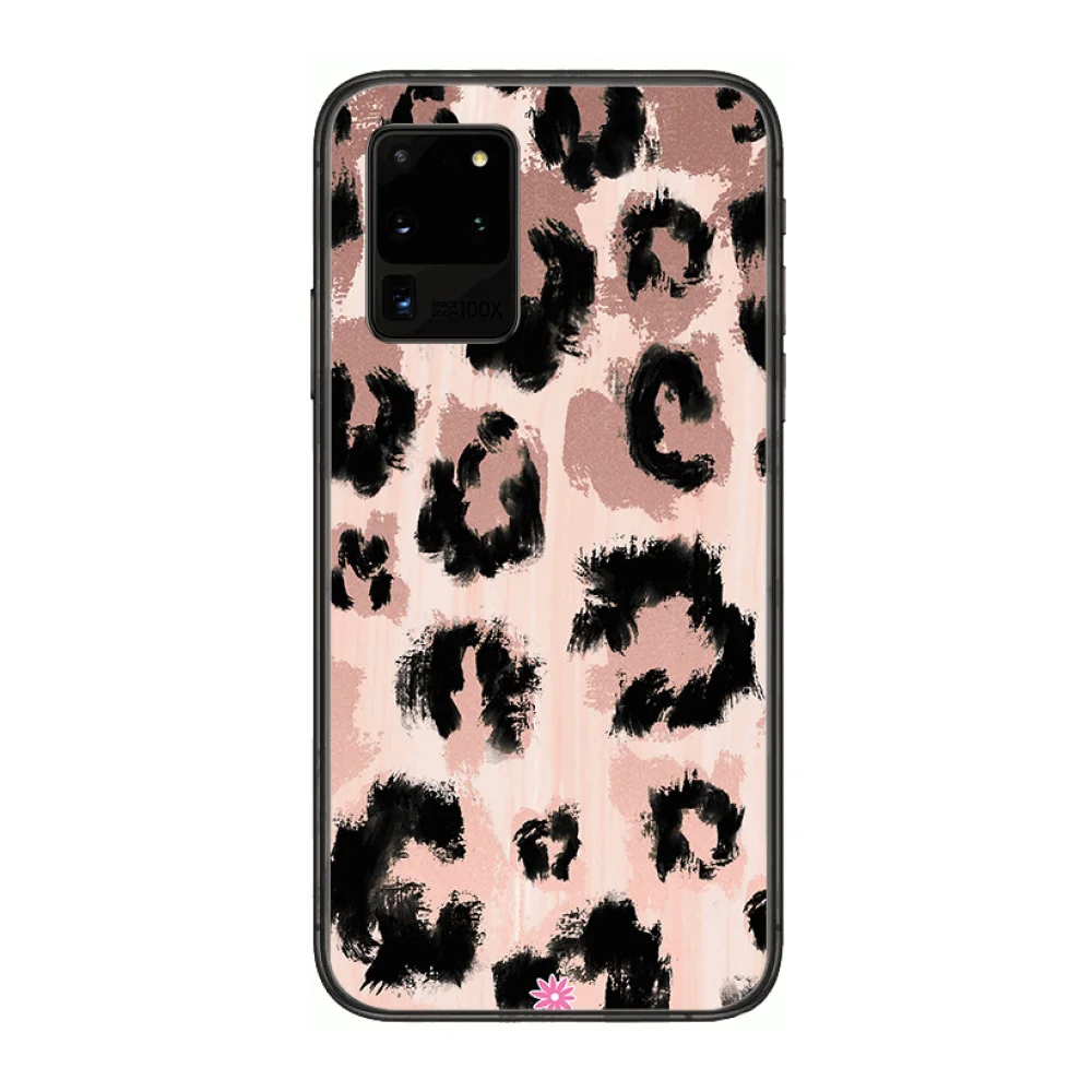 

Fashion leopard Phone cover hull For SamSung Galaxy S 6 7 8 9 10 20 Plus Edge E 5G Lite Ultra black soft bumper