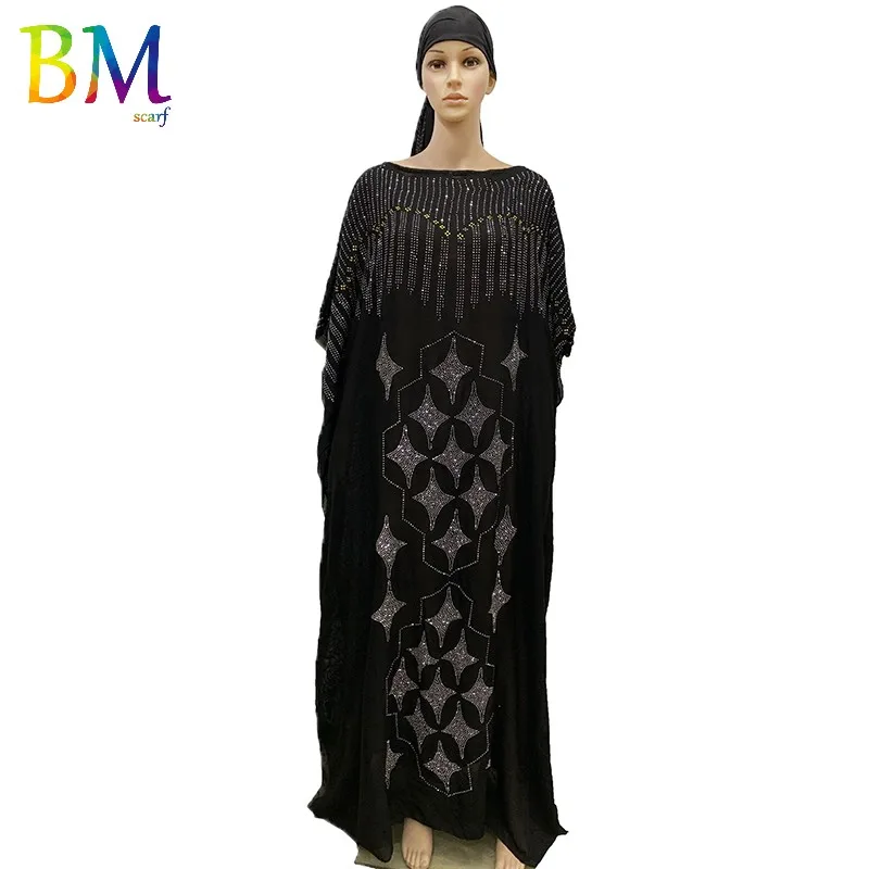 Новые африканские женские платья с двойным дизайном длинное черное платье