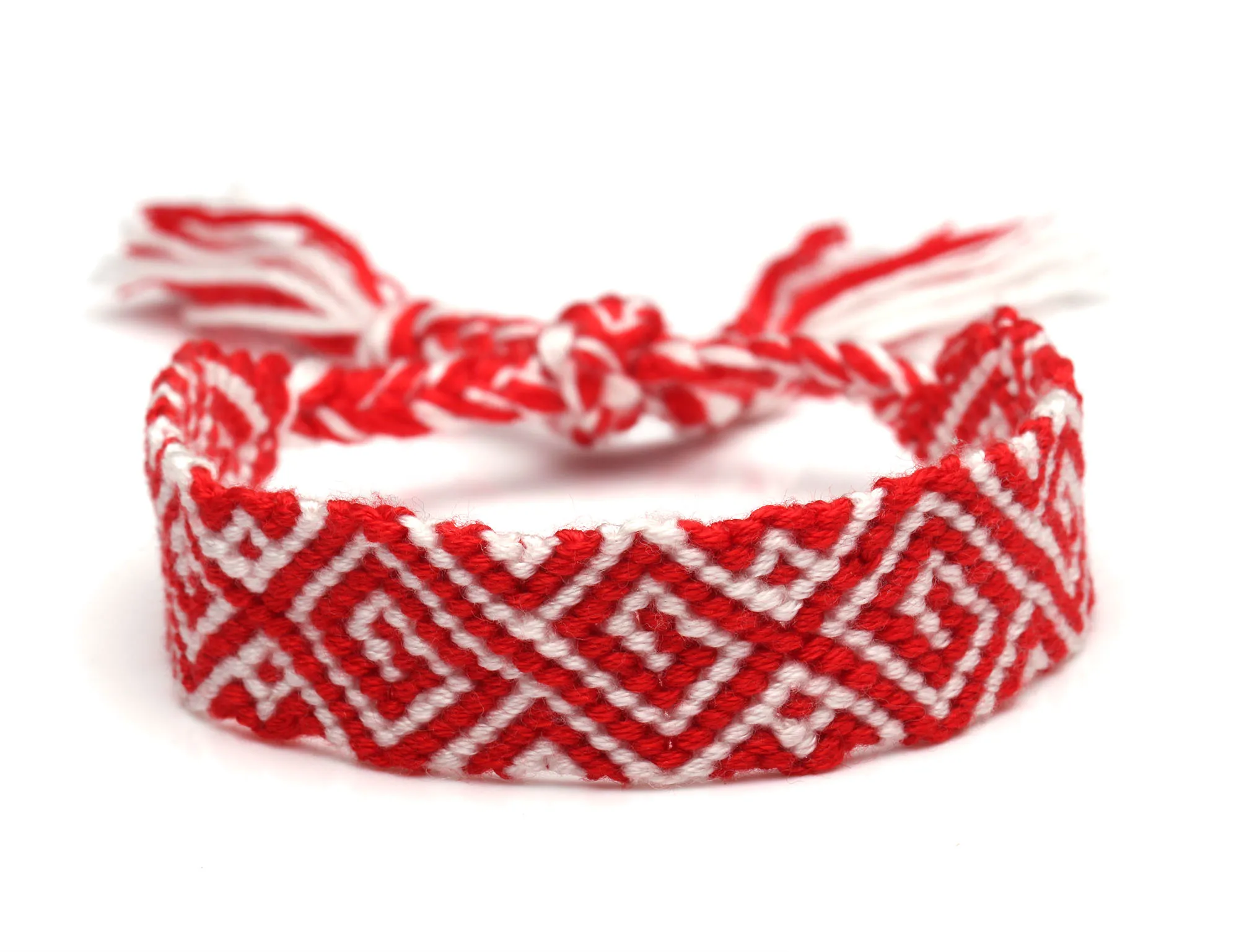 Плетеный браслет дружбы в стиле бохо два цвета греческие волны для женщин и