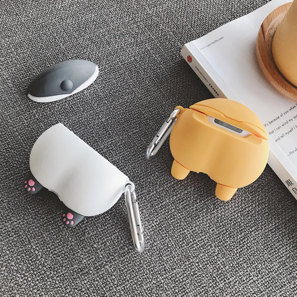 Милый 3D чехол для наушников Keji Ass AirPods 3 2 1 мягкий силиконовый мультяшный