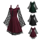 Женское платье макси для выпускного вечера, длинное облегающее платье в викторианском стиле эпохи Эпохи Ренессанса, средневековой готики