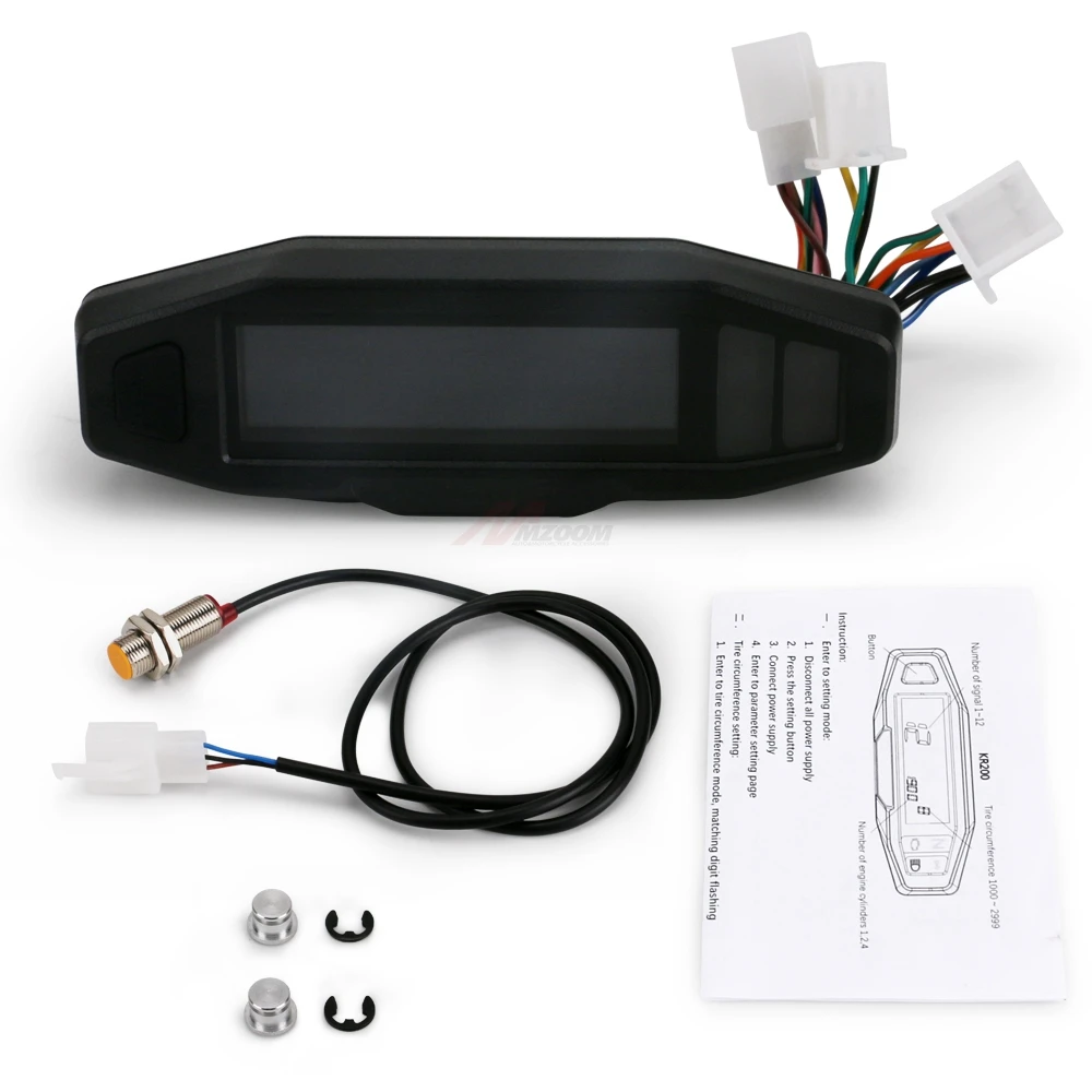 Универсальный светодиодный ЖК-спидометр для мотоцикла цифровой одометр