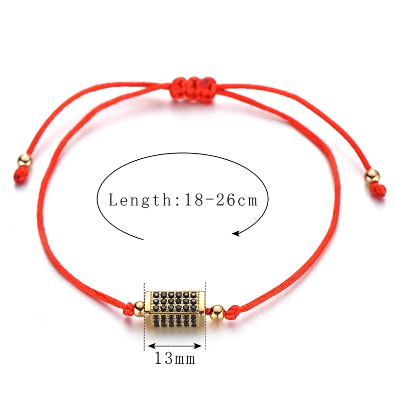 Neovivi прямоугольные трубчатые бусины браслет микро проложить Черный Циркон